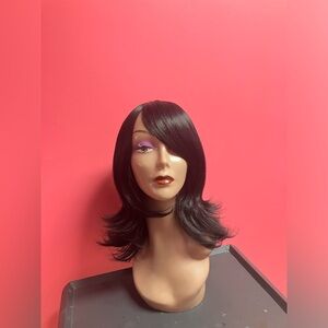 FEMALE WIG new tag 100% Black fishtail shoulder length hair